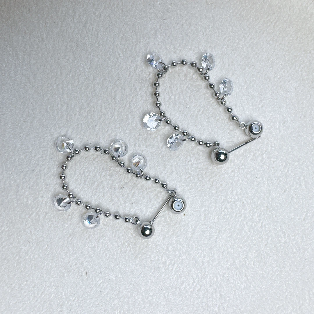 铜合金仿水晶耳饰 【雨桐轻奢饰品】设计款耳环YT02127