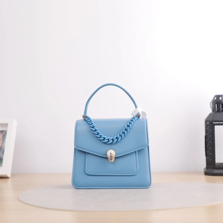 95新 BVLGARI/宝格丽 蛇头风琴/单肩包/7808