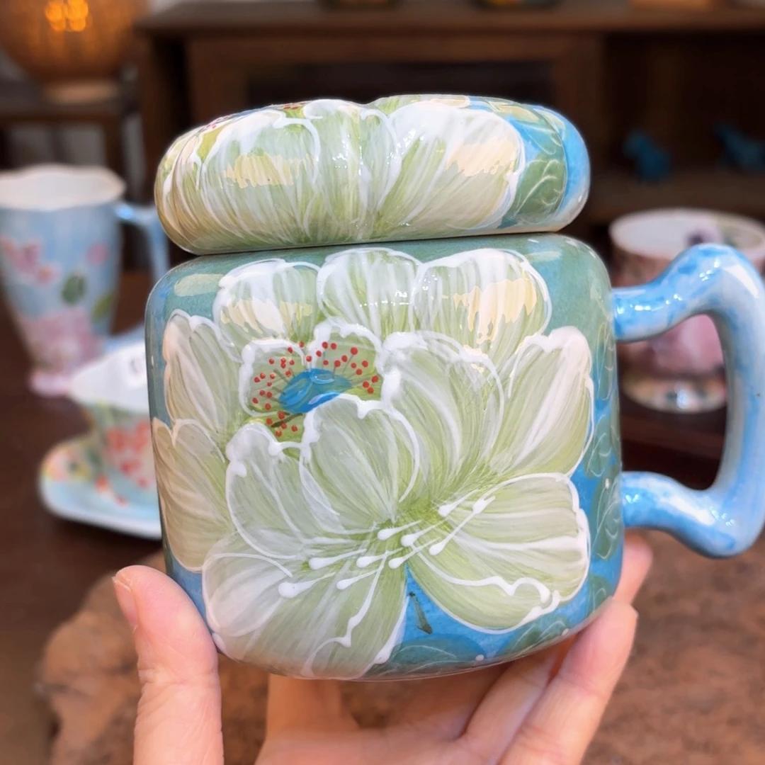 景德镇手绘高温釉下彩陶瓷茶具