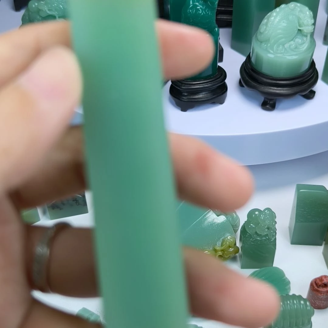 用***6昌化石印石梅子青印章