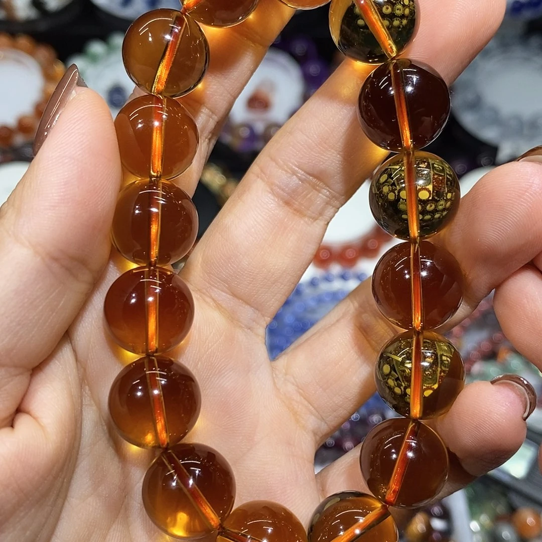 水晶未镶嵌手串金红黄水晶14