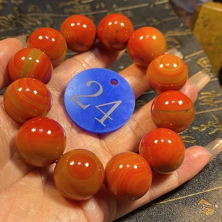 玛瑙/玉髓手链未镶嵌三***串