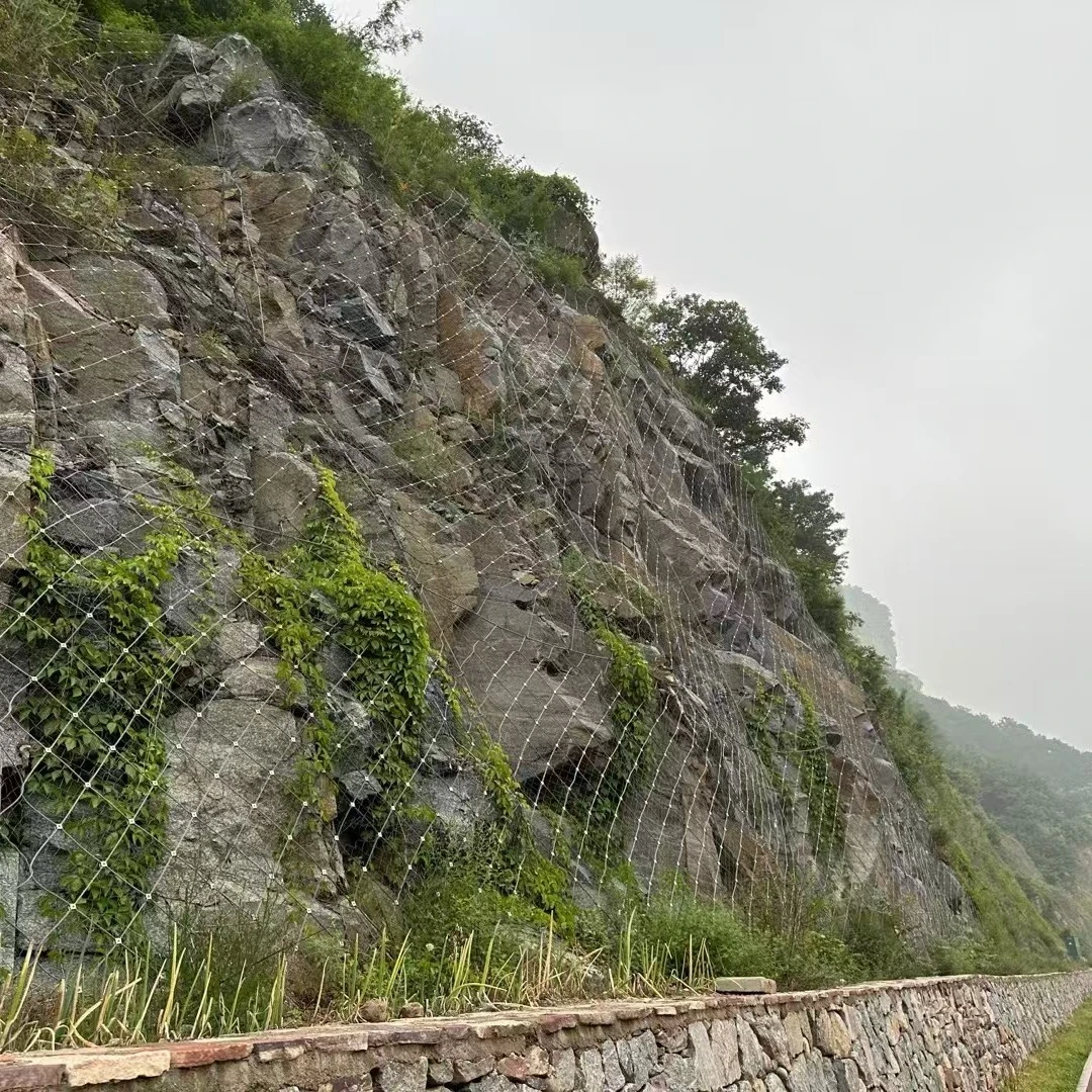 边坡防护主动防护网覆盖式公路山体落石防护钢丝绳网厂家