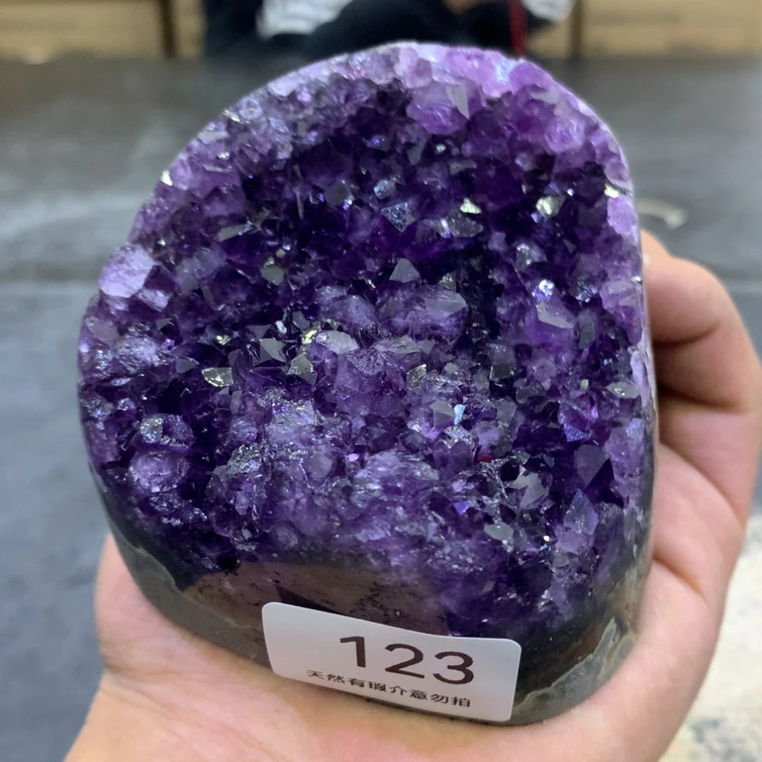 水晶摆件未镶嵌紫晶123