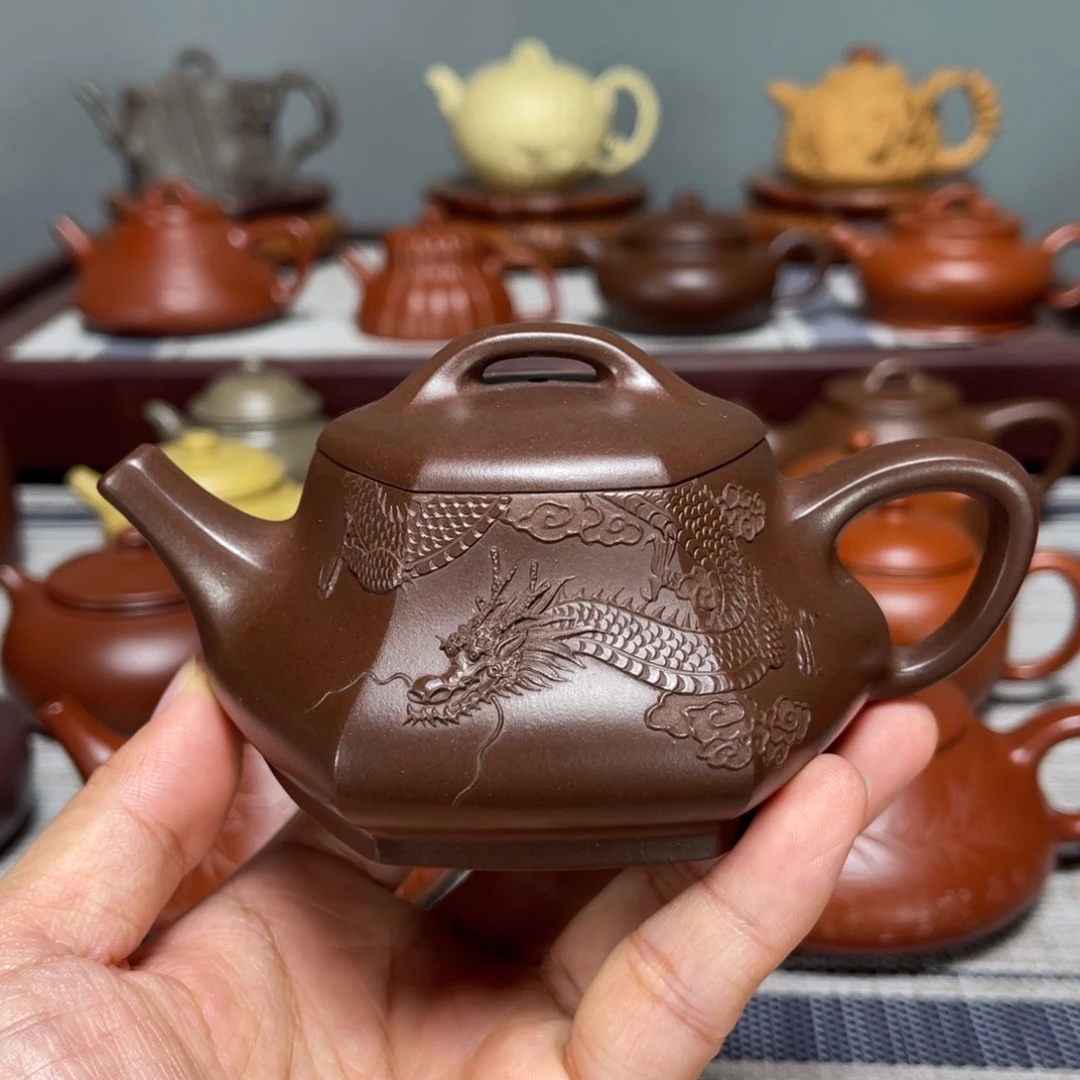 茶壶紫砂全手工制作150cc