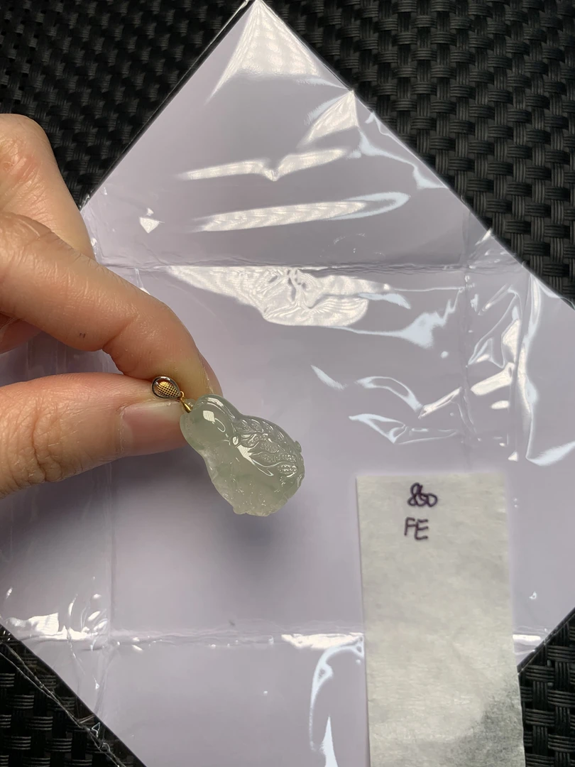 天然缅甸翡翠A货18K金镶嵌 FE