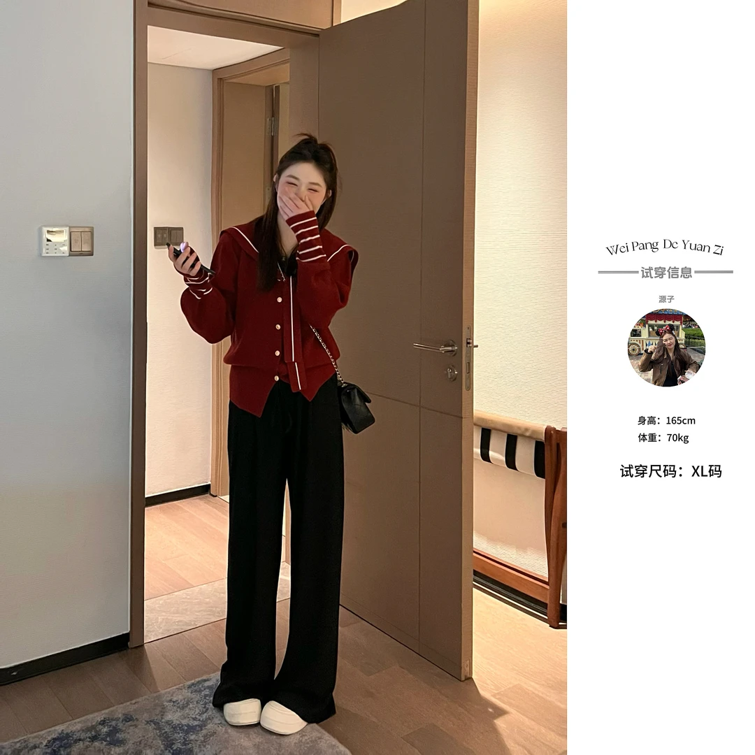 楠序源子【玛格丽特】微胖女装 2025秋季毛衣开衫外套YZ32277