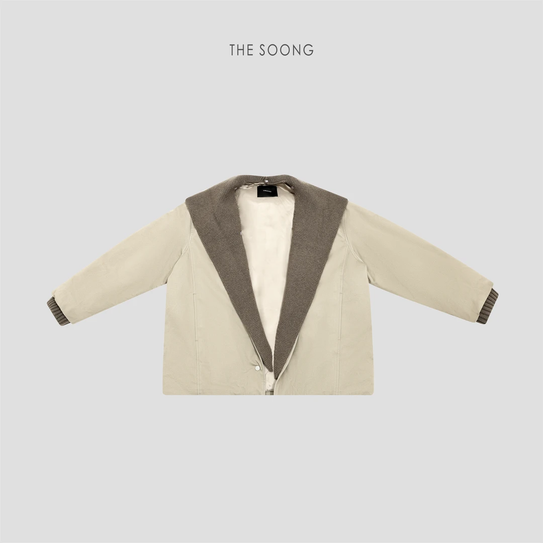 THESOONG|"灰调时刻"90白鹅绒可拆卸连帽松弛保暖羽绒服女YRF7820