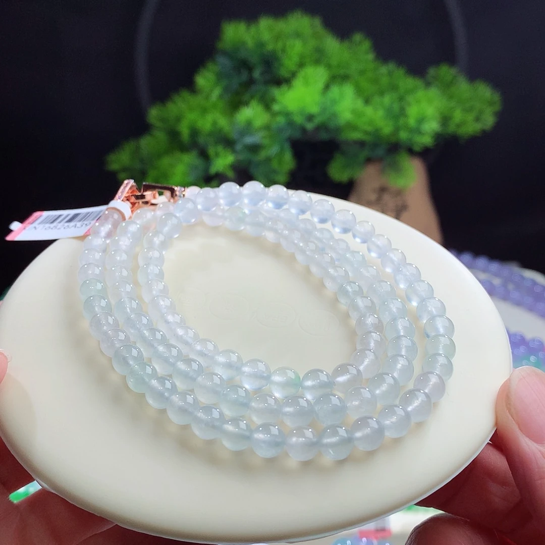 项链未镶嵌翡翠强烈推荐！高冰玻 白月光 卡6mm