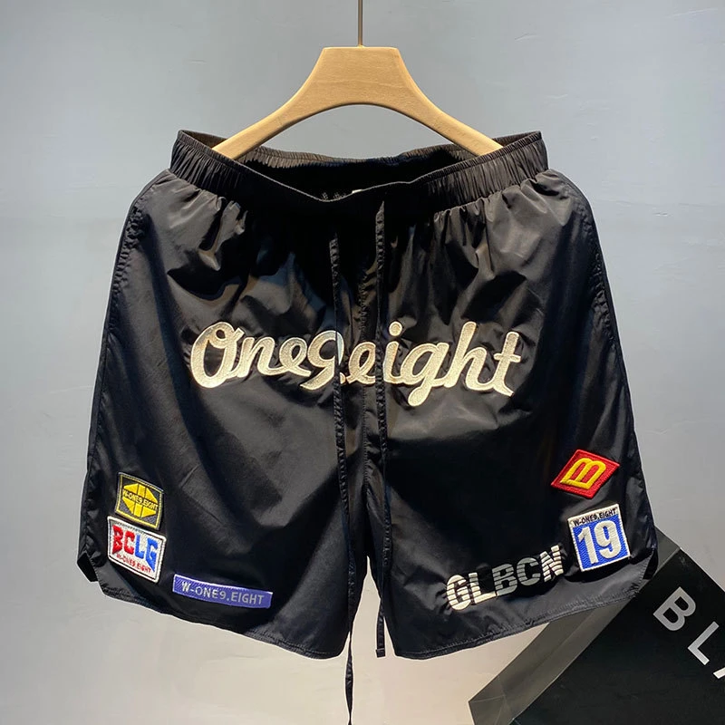 美式潮牌短裤夏季男宽松休闲运动高街篮球五分裤潮流透气沙滩中裤