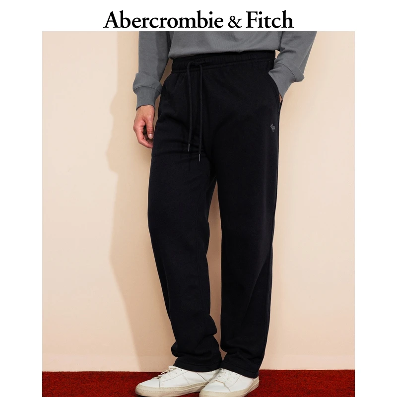 AF经典小麋鹿图案男装25春夏毛圈布美式松紧腰运动卫裤134-5030