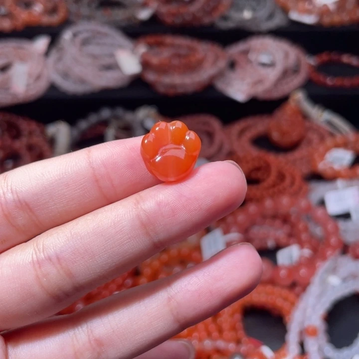 南红玛瑙未镶嵌配饰猫爪2192