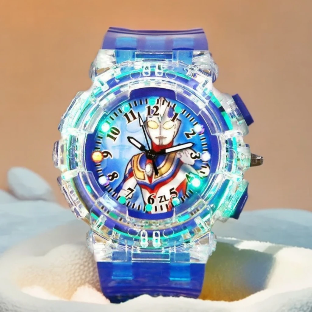 发光手表赛罗迪迦奥特曼手表男孩手表手表儿童夜光电子表