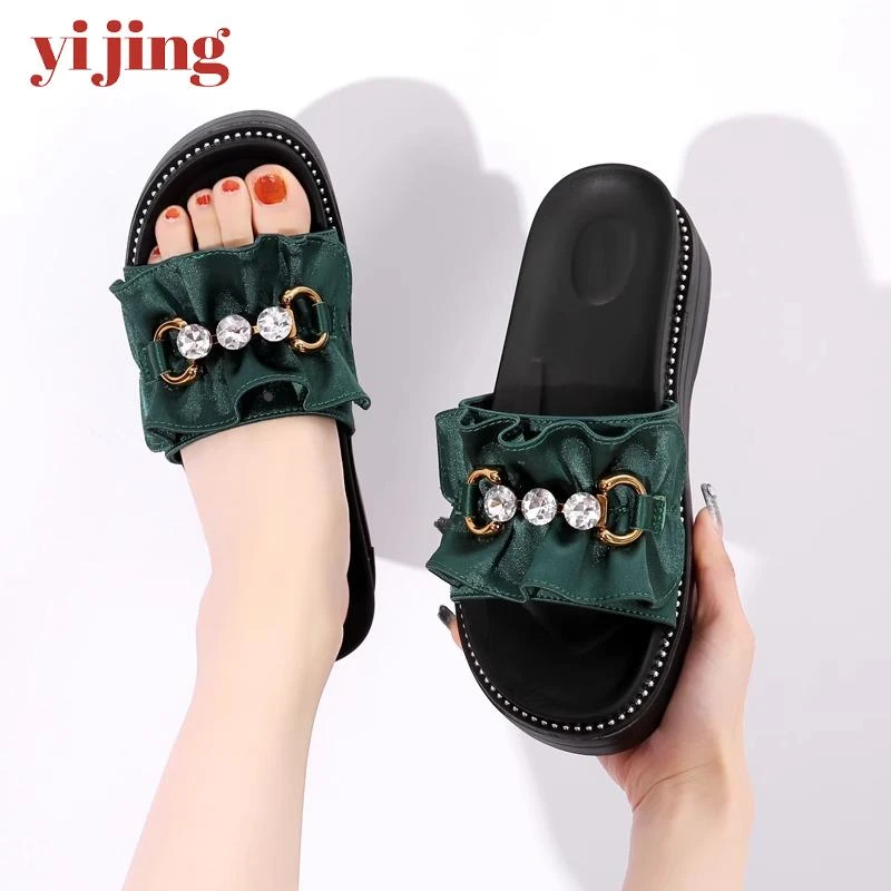 百搭厚底拖鞋女款20时尚25年夏季新款外穿一字拖品质休闲松糕凉拖