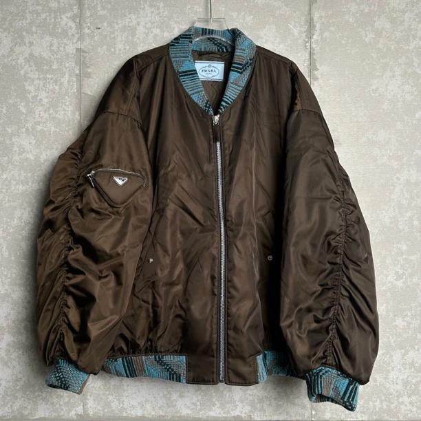 未使用 Prada/普拉达 L*1/raf simons三角袖标夹克/12569