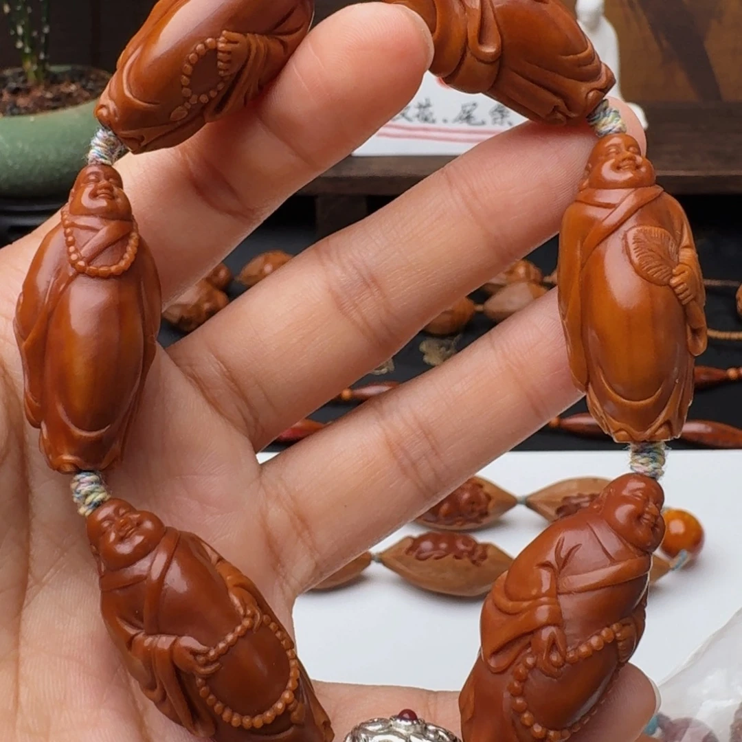 红***活手串/手链橄榄核1.7六合弥勒，清仓价