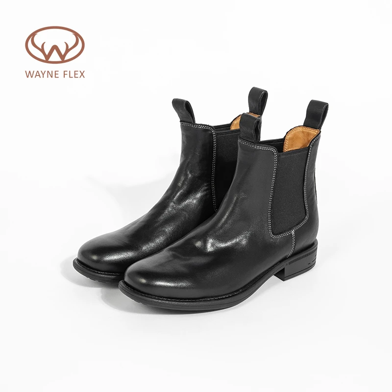 【韦恩&陈主任】韦恩Wayne Flex鼓摔柔韧切尔西英伦风短靴6268