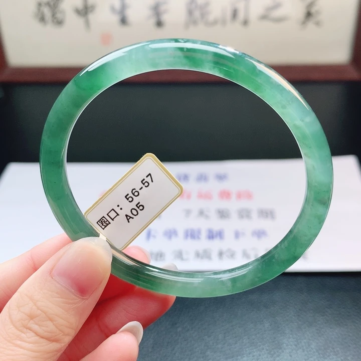 翡翠未镶嵌手镯翡翠手镯58