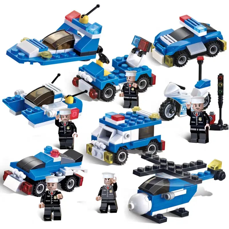 小积木拼装玩具男孩战斗机益智模型动脑儿童拼图