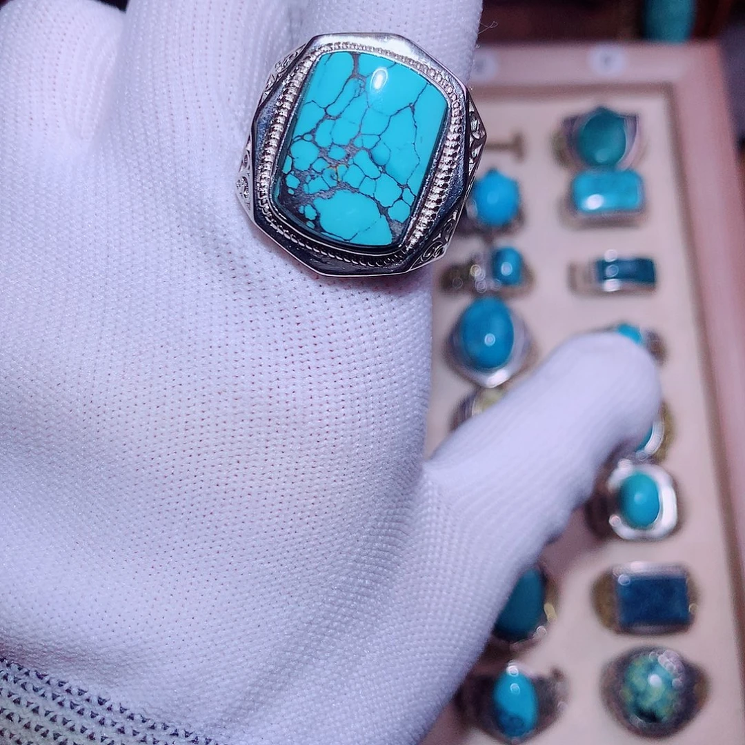 绿松石银S925镶嵌颈饰