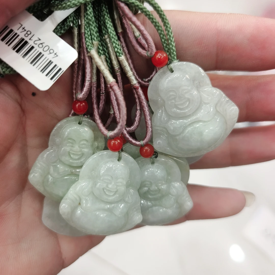 46092184L  翡翠弥勒佛吊坠2258（多样性发其一）