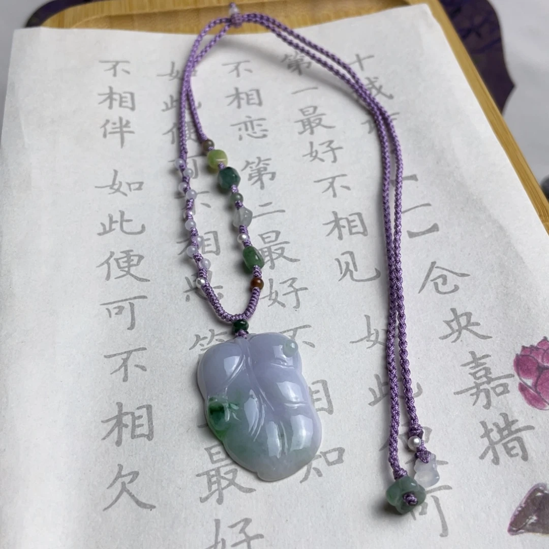 翡翠未镶嵌挂件设计款项链