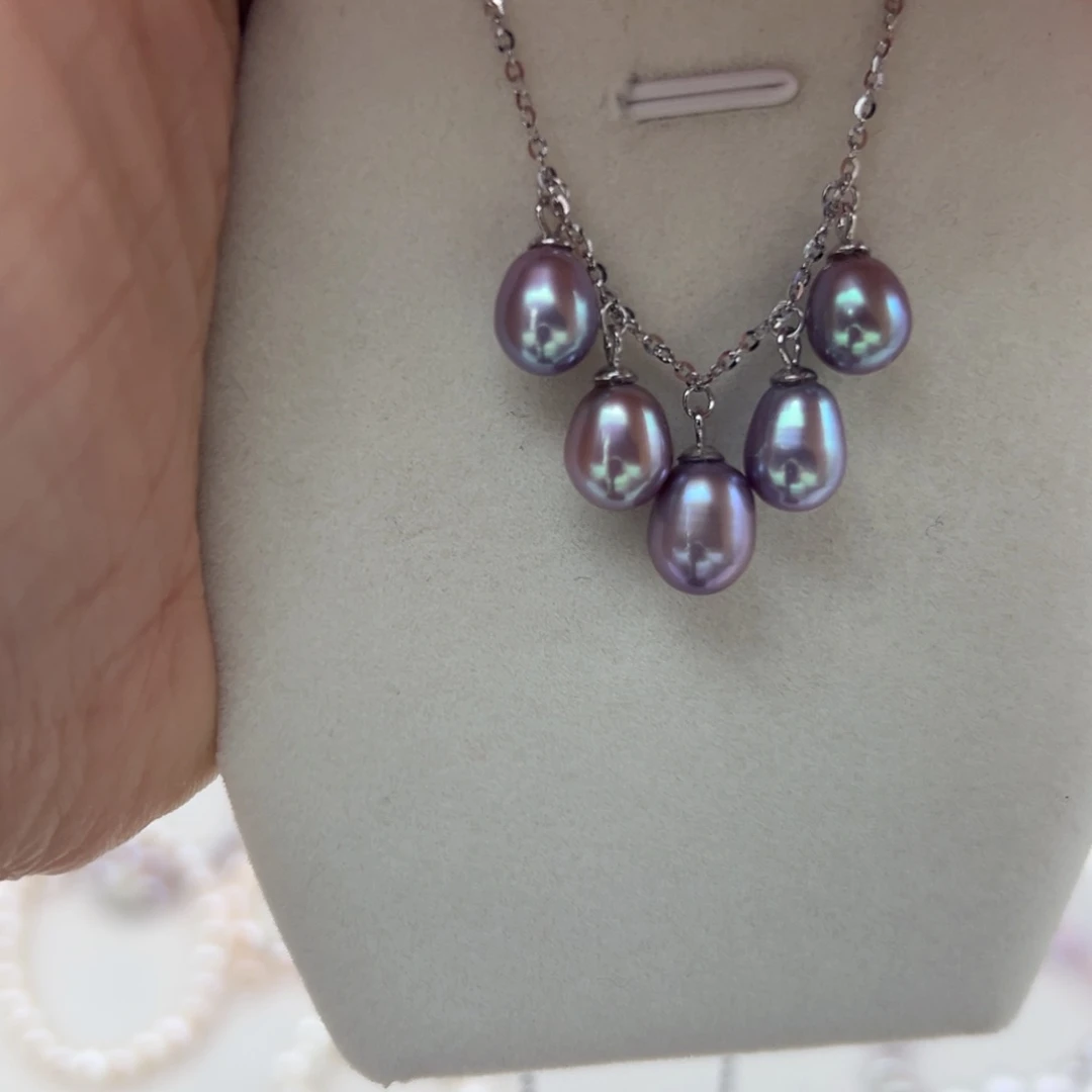 淡水珍珠珍珠银S925镶嵌静*