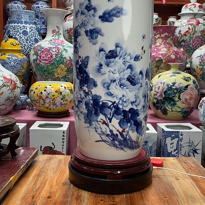 景德镇陶瓷手工手绘花瓶摆件景德镇陶瓷艺术品