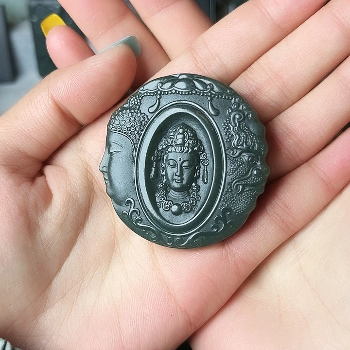 和田玉（青玉）颈饰未镶嵌y*点