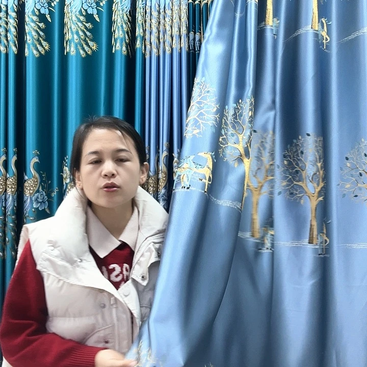 纱布小鹿灰4米对开打孔高2.6