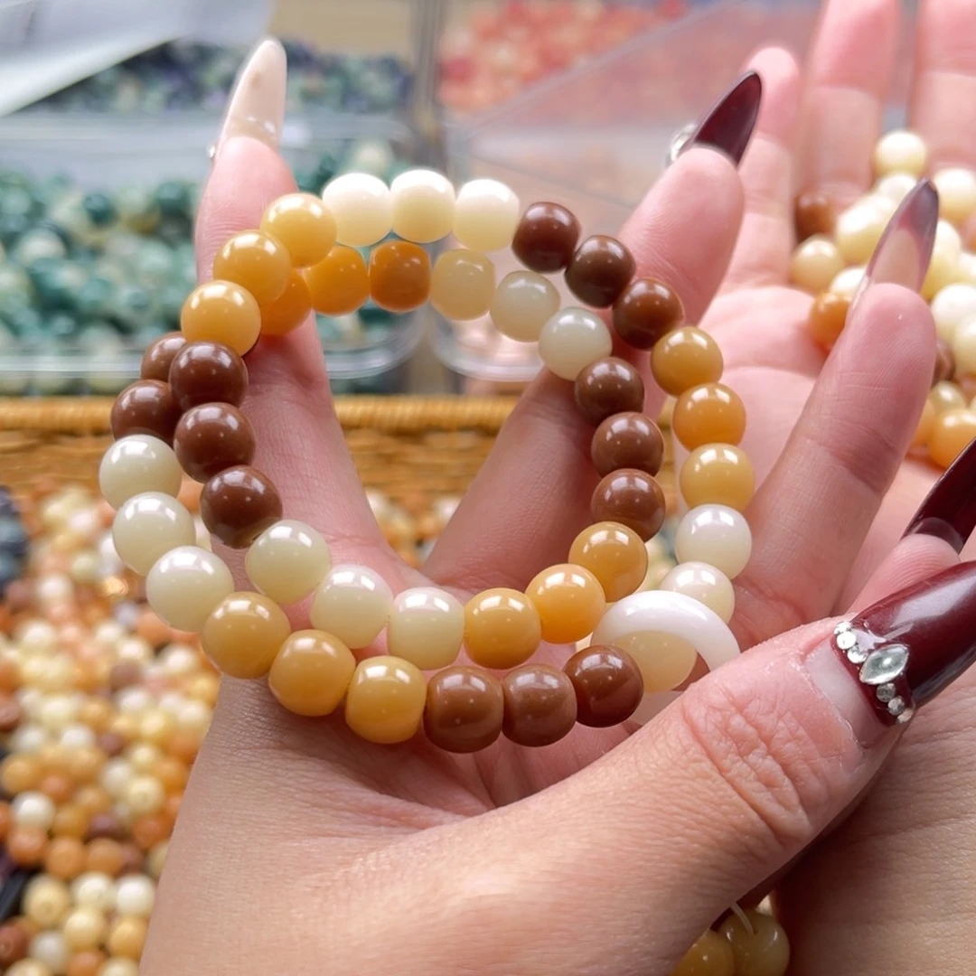 白玉菩提吊坠z9mm150颗。小酒桶福利不售后