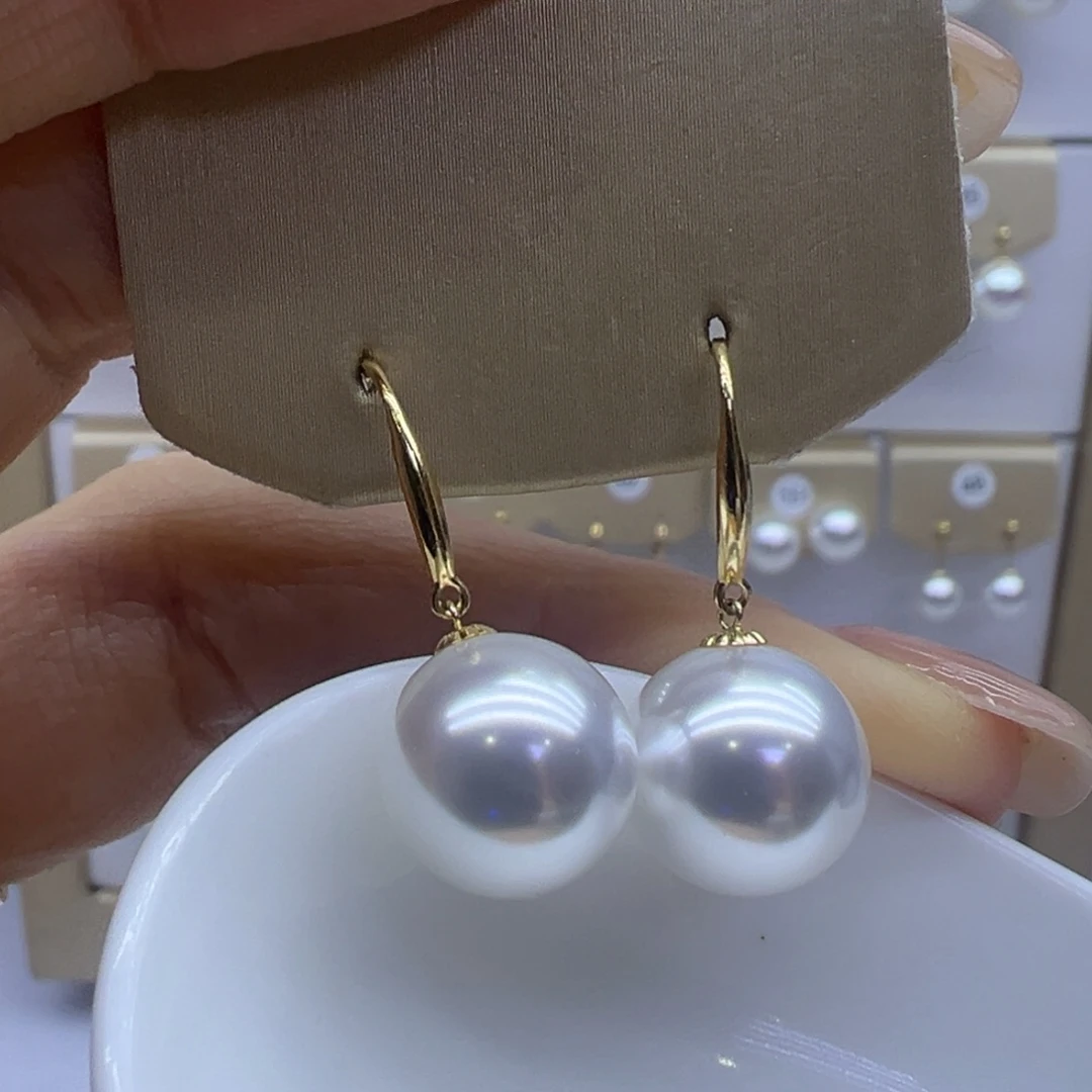 耳饰淡水珍珠18K金镶嵌