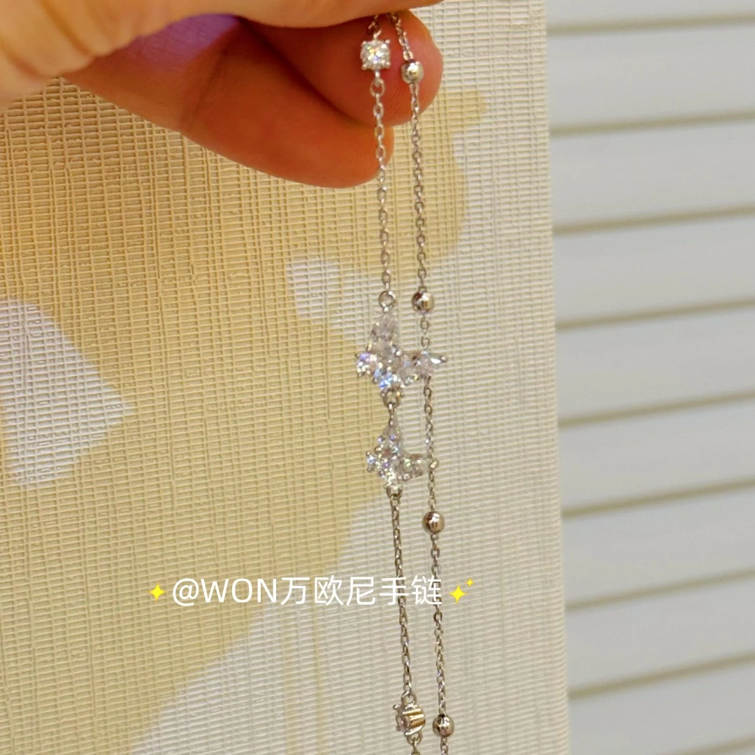 铜合金合成锆石手链 CHANGE x 双层夜空手链精致高级时尚 S268