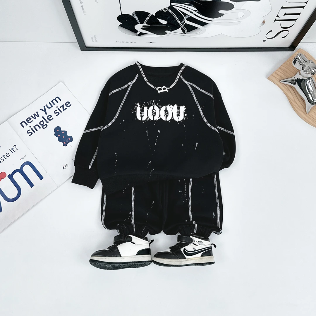 男童套装2025新款春装儿童春秋季两件套潮 BQ25188N 悠悠童话童装