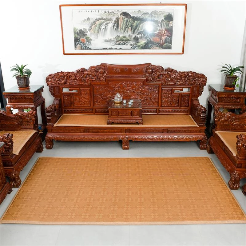 【定制链接】新中式凉席垫红木沙发垫夏季凉席椅垫实木椅子垫坐垫