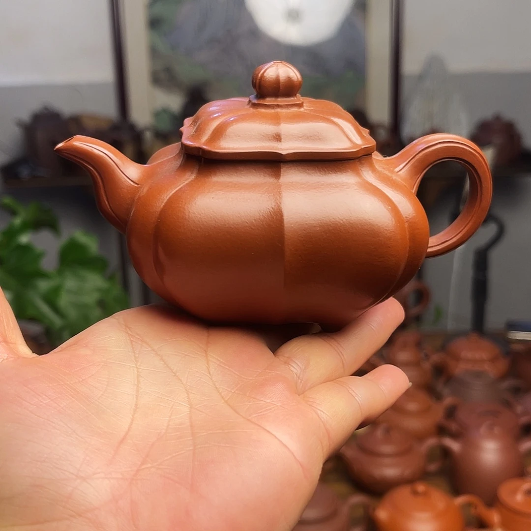 莲***雾紫砂壶原矿赵庄朱泥筋纹传炉新粉福利价