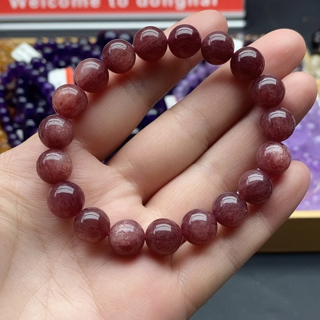 诗***妍未镶嵌手链水晶草莓晶10+