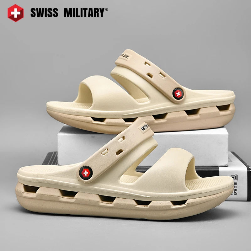 SWISSMILITARY瑞士军工新夏季外穿运动凉鞋防滑清凉厚底沙滩凉拖