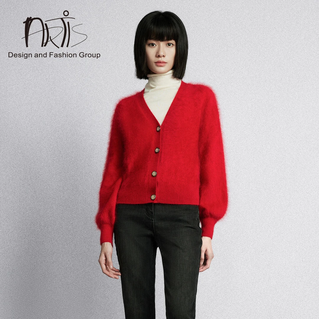 ARTIS雅迪斯2024冬季新款 全羊绒圣诞红毛衫AR5721025-097