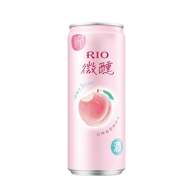锐澳微醺3度白桃白兰地细罐330ml