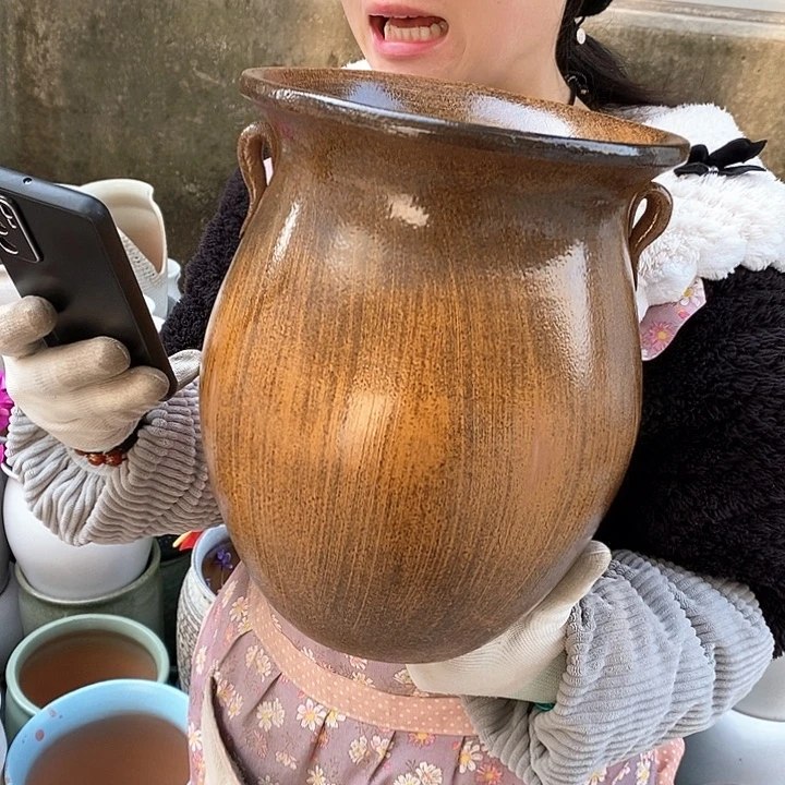 紫砂花盆正品口20高27