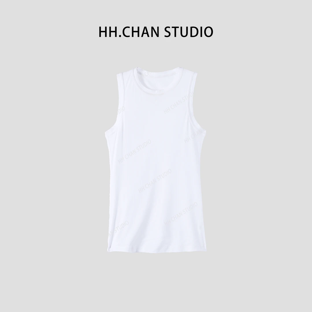 HH.CHAN“小白背心”100%棉强碾工艺白色小背心HH52E35956