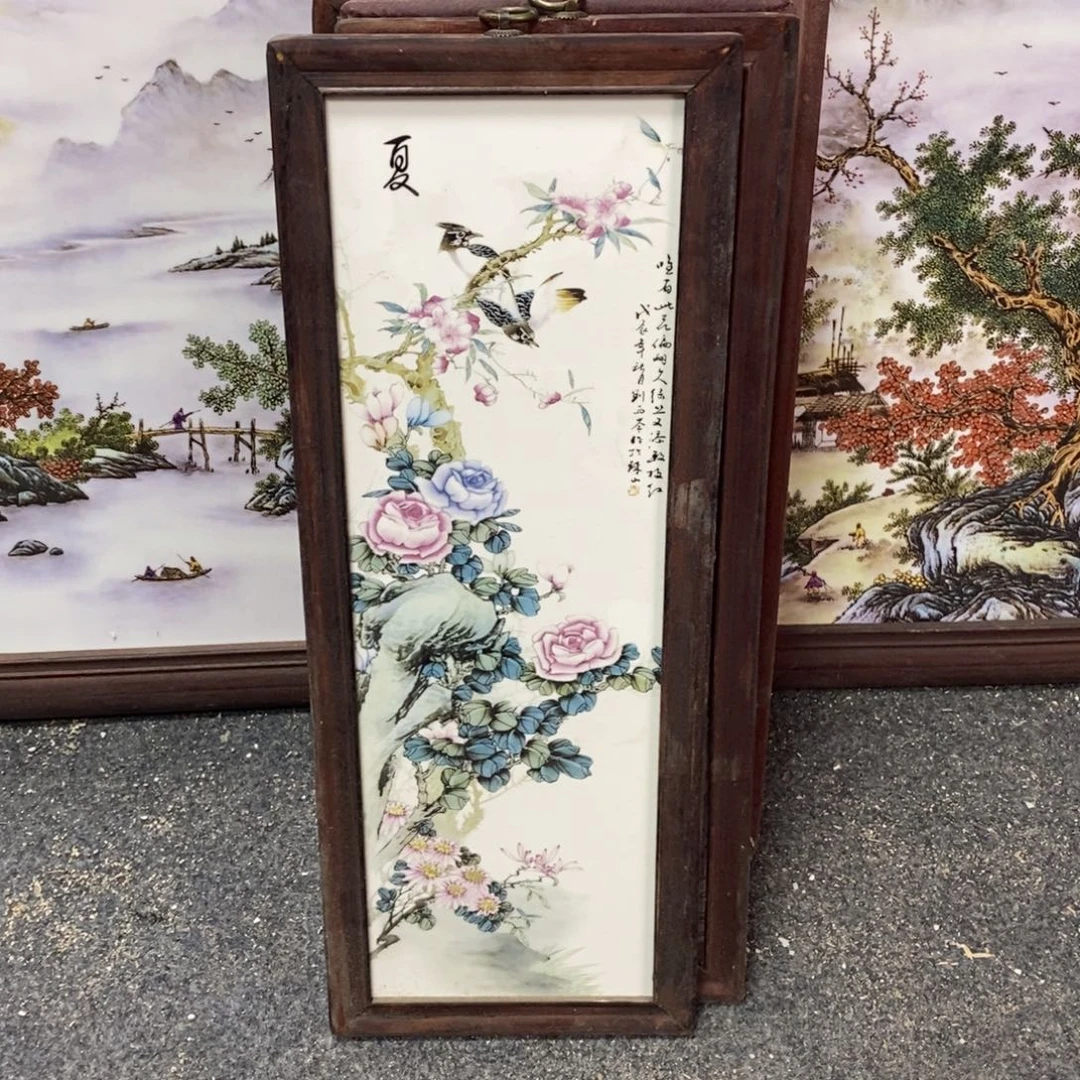 瓷片55*21 景德镇瓷板画柴窑烧制
