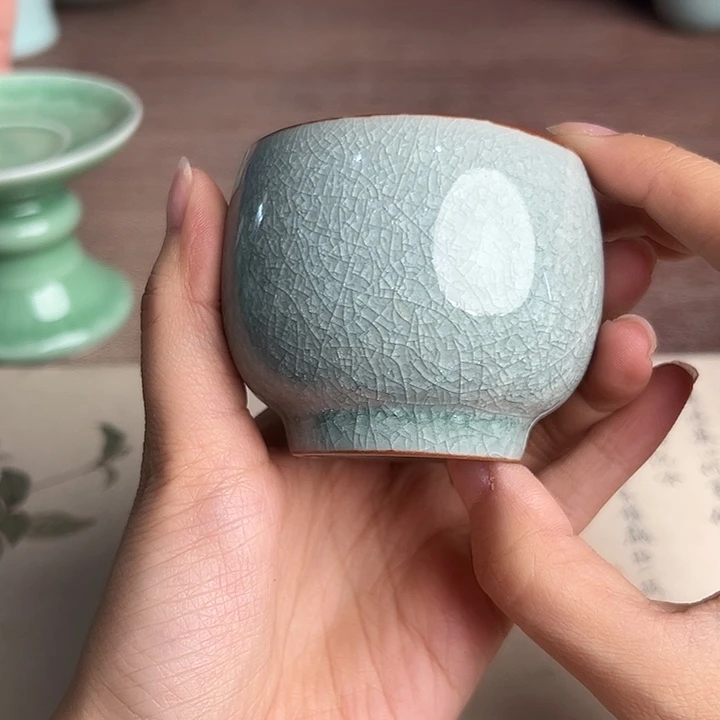 龙泉云间青瓷小米茶器