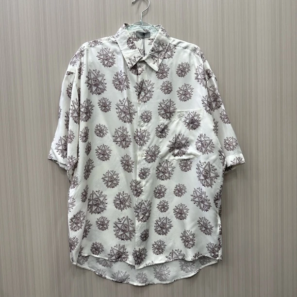 99新 DIOR/迪奥 绿芒星短袖衬衫 尺码：37 10840
