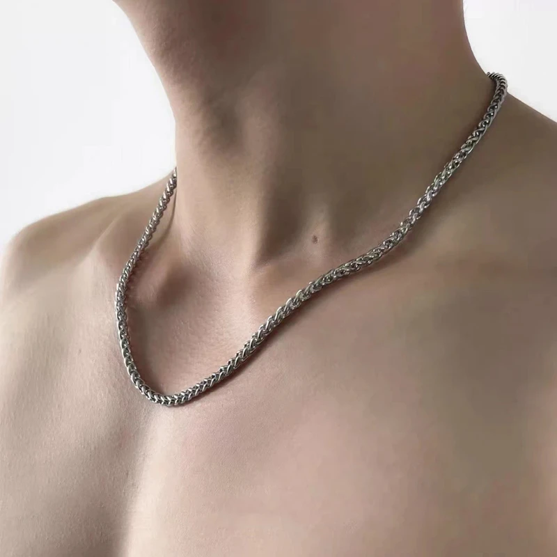 钛钢项链 【龙骨之身】钛钢龙骨链条韩版简约项链男学生钛钢不掉色