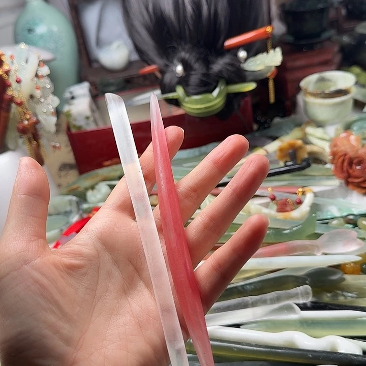 蛇纹石玉合金发饰