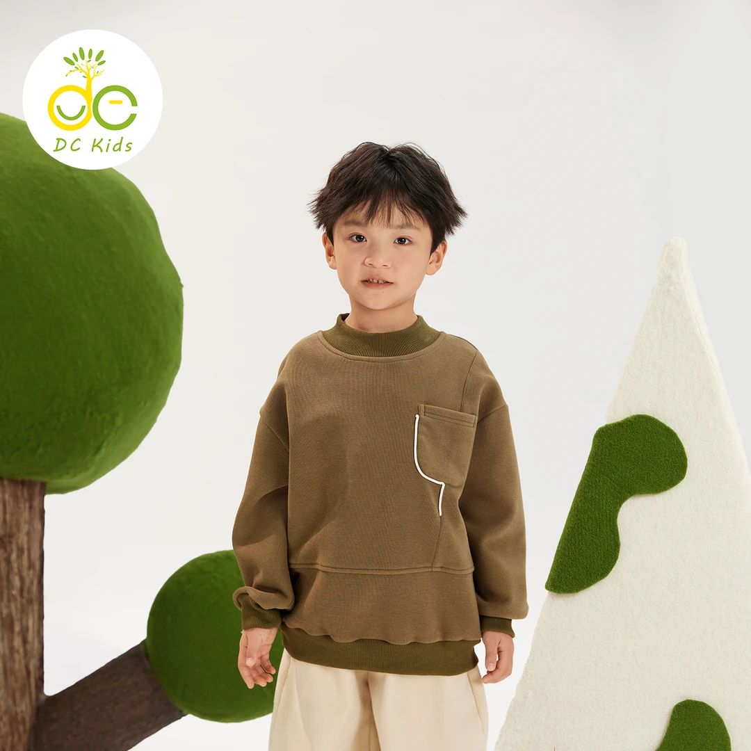 DC童装儿童男童口袋装饰边卫衣秋冬