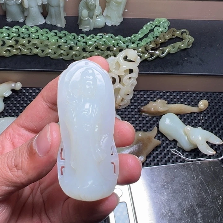 大***9和田玉未镶嵌吊坠(不含链)