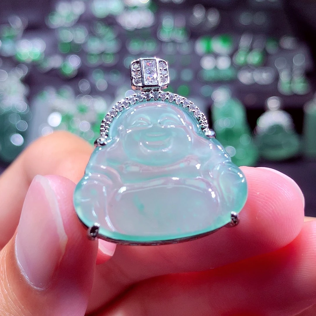 翡翠未镶嵌颈饰挂件